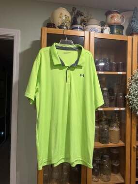 Under Armour Men's Big & Tall 4XLT UA Tech Polo Shirt - Lime Green